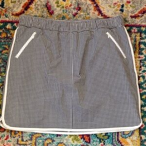 Talbots Black and White Gingham Skort